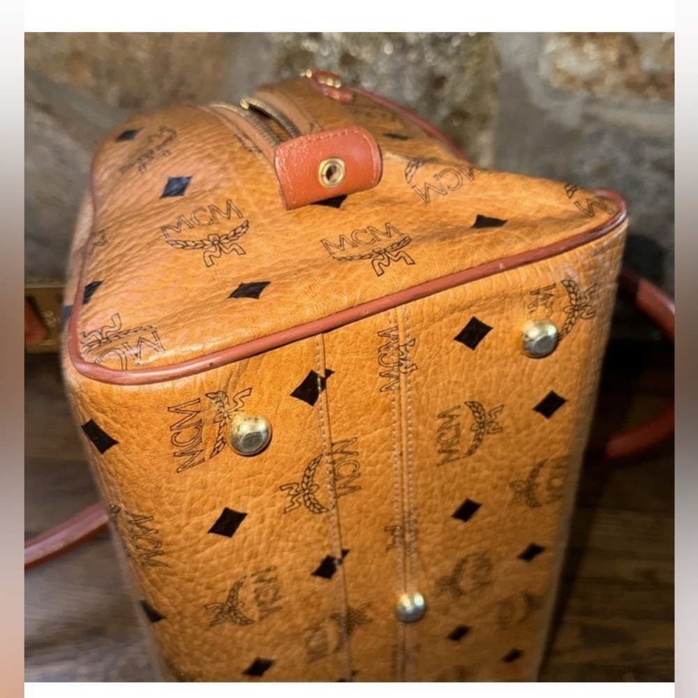 ✨German MCM Cognac Visetos Satchel Bag | Vintage - Picture 15 of 16